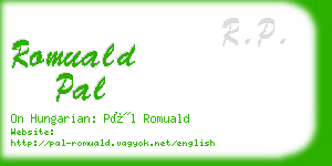 romuald pal business card